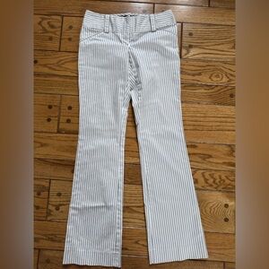 The Limited White Pinstripe Flare Pants